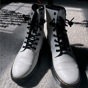 White Dr. Martens lace up boots!
